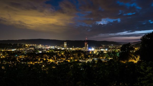 Winterthur bei Nacht